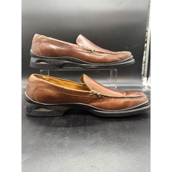 COLE HAAN #07184 Brown Leather Slip-On PENNY LOAFER SHOES Mens Size 13M EUC - Picture 2 of 9